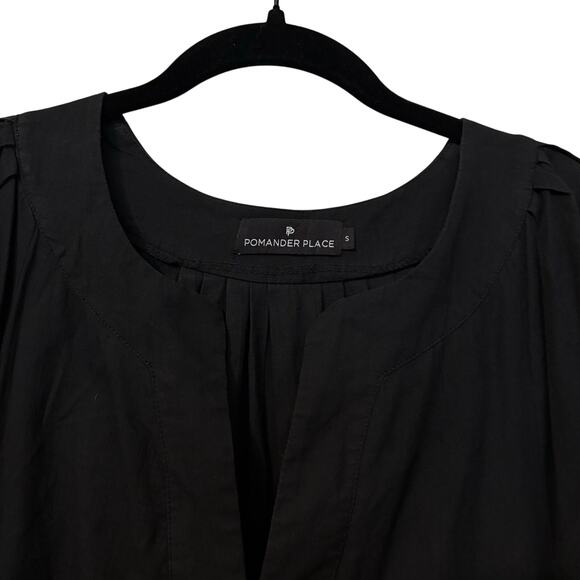 Tuckernuck Pomander Place 100% Cotton Black Finley Flutter Mini Dress Size Small - Picture 4 of 9